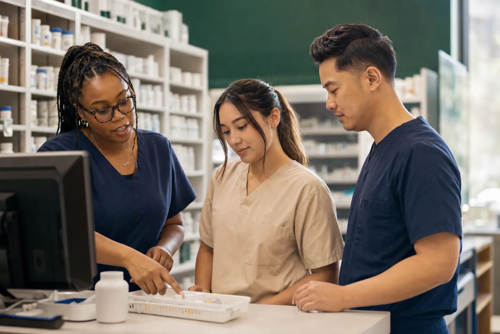 Healthcare team collaborating