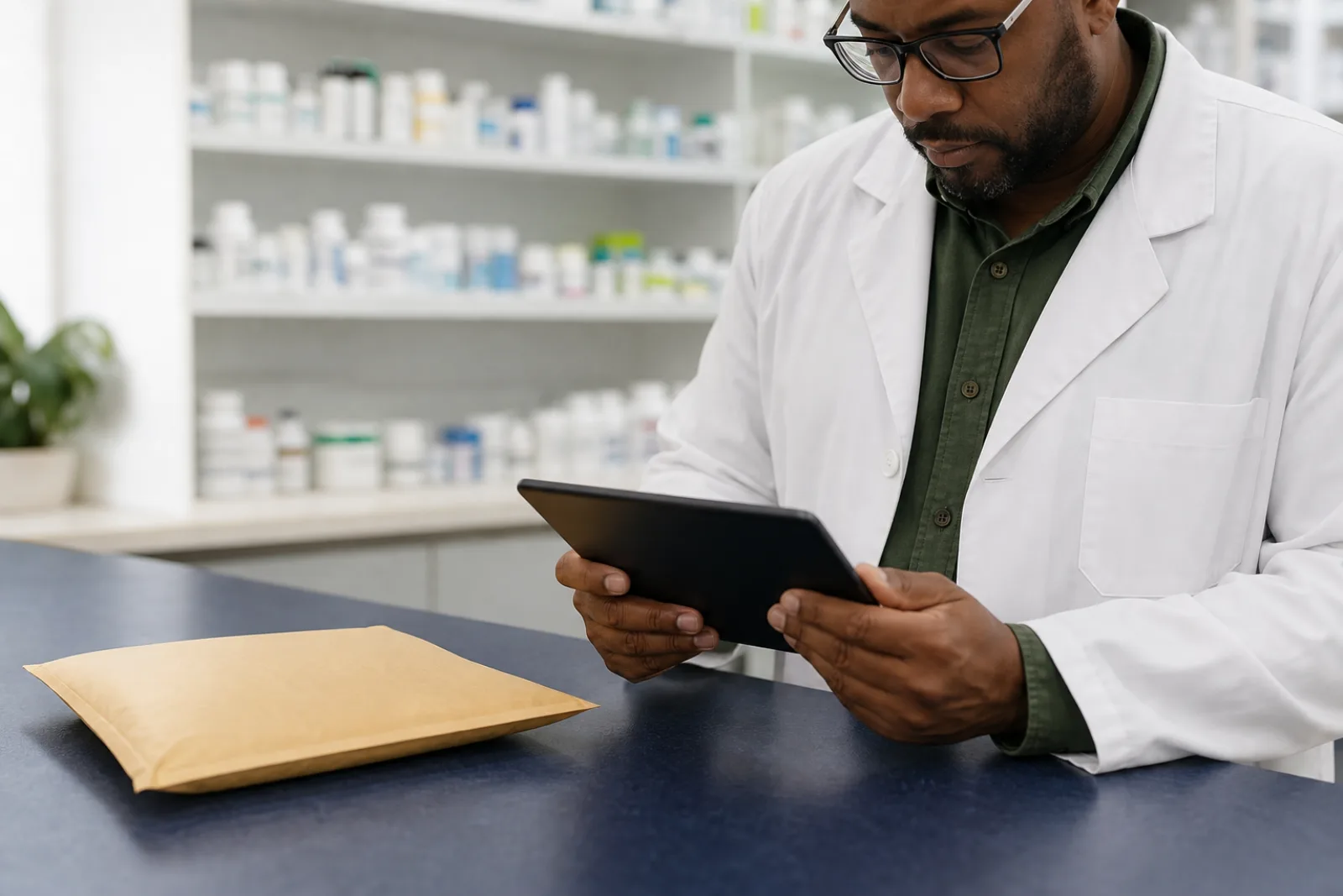 Prescription medication ready for transfer